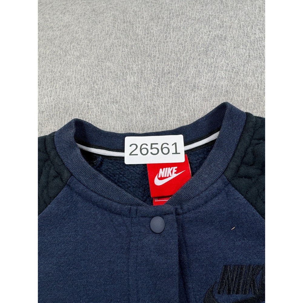 Nike Performance Stitched Logo Fleece Button Up Jacket (Women's Medium)‎ Blue - Picture 4 of 13